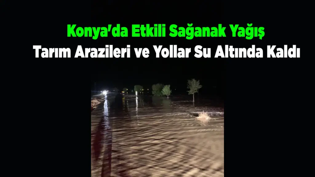 Konya Tarım Arazi Su Altında